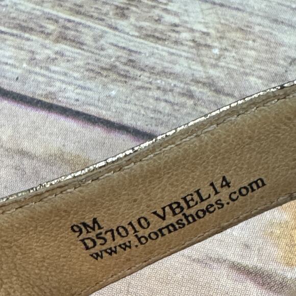 Born Womens Leather Strappy Stacked Block Heel Open Toe Sandals 9M - Picture 9 of 9